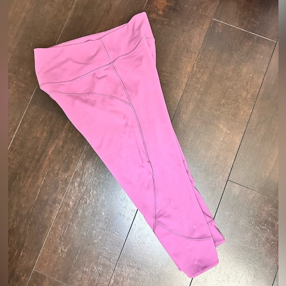 Lululemon Mauve Cropped 18” Leggings Size 10 - Picture 8 of 11